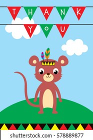 rat thank you card