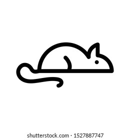 rat thin line vector icon
