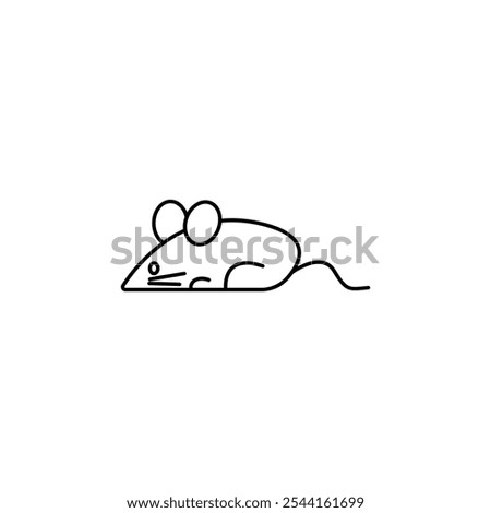 Rat thin line vector icon.