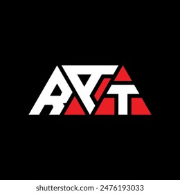 Diseño de logotipo de letra de triángulo RAT con forma de triángulo. Monograma de diseño de logotipo de triángulo RAT. PLANTILLA con logo en Vector de triángulo RAT con color rojo. Logo triangular RAT Diseño simple, elegante y lujoso.