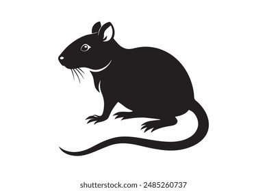 Silueta de ilustración de Arte vectorial de rata