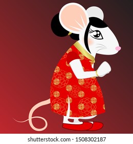 Rat vector, cartoon cute illustration.