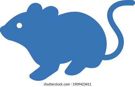 rat vector glyph color icon