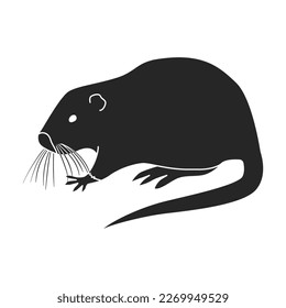 Rat vector icon.Black vector icon isolated on white background rat.