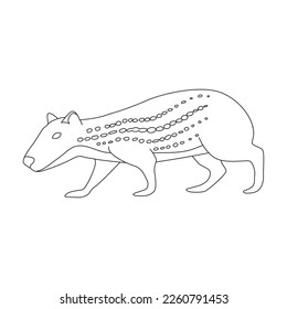 Icono de vector de rata.Icono de vector de contorno aislado en rata de fondo blanca.