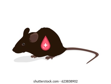 Rat vector illustration: Blood test