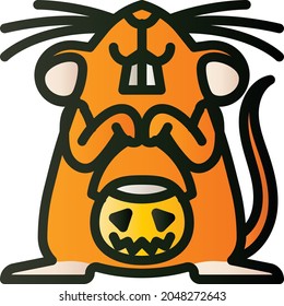 Rat vector illustration design flat