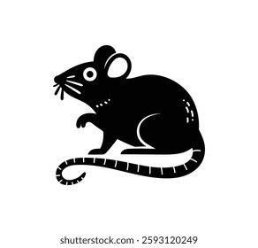 Rat Vector Image, Rat Symbol Sign Vector Image, Mice Vector Image, Rat Mice Silhouette Vector Image.