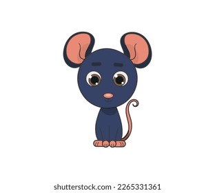 Rat vector isolated color icon. Rat animal vector icon. Rat icon