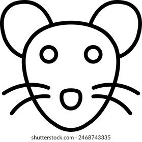 Rat Vector Line Icon Design