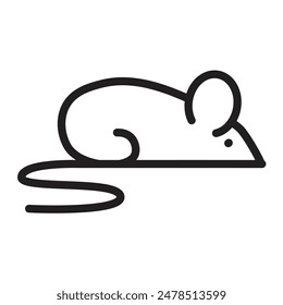 Rat Vector Line Icon Design