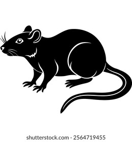 Rat vinyl decal sticker black pack rodent