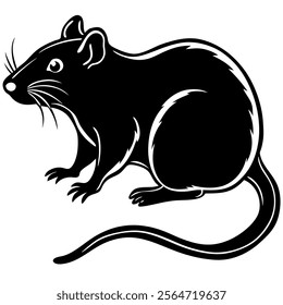 Rat vinyl decal sticker black pack rodent