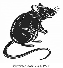 Rat vinyl decal sticker black pack rodent