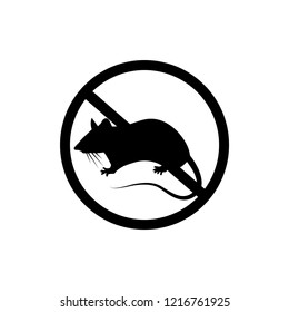 rat warning sign. vector illustration