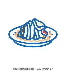 ratatouille french cuisine doodle icon sketch vector. ratatouille french cuisine sign. isolated symbol illustration