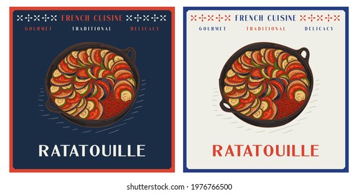 Ratatouille is a French vegetable stew dish in casserole