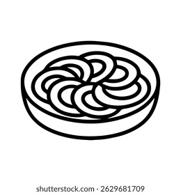 ratatouille icon with coffee on white background vector
Vector icon french food