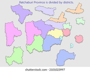 La provincia de Ratchaburi está dividida por distritos.
