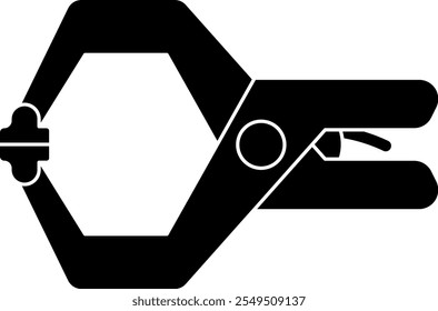 Pinza de trinquete aislada silueta de Vector