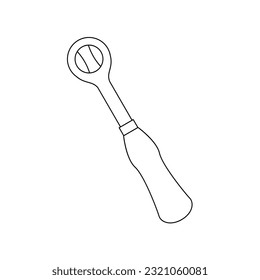 Ratchet handle _ It is an illustration on the front.