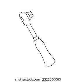 Ratchet handle _ It is an illustration on the side.