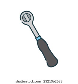 Ratchet handle _ It is an illustration on the front.