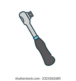 Ratchet handle _ It is an illustration on the side.