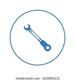 Ratchet Repairing Tool Icon | Circle Version Icon |