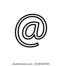 a tasa aroba símbolo que representa correo electrónico o Direcciones de Internet.B25