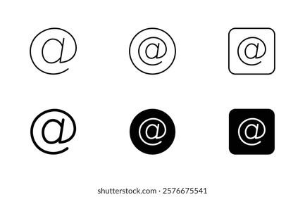 at the rate, at, signs, email, arroba, communications, internet, Outline icon, signs and more, perfect for websites, apps, and print projects; these scalable icons are fully customizable for print.