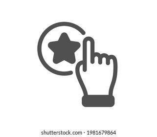 Rate button icon. Best ranking sign. Rating symbol. Quality design element. Flat style rate button icon. Editable stroke. Vector