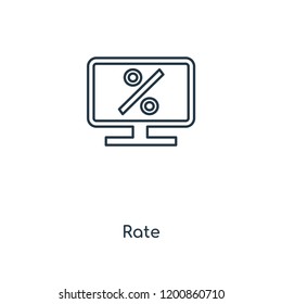 Rate concept line icon. Linear Rate concept outline symbol design. This simple element illustration can be used for web and mobile UI/UX.