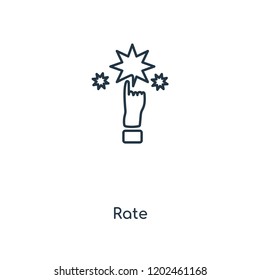 Rate concept line icon. Linear Rate concept outline symbol design. This simple element illustration can be used for web and mobile UI/UX.