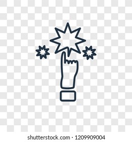 Rate concept vector linear icon isolated on transparent background, Rate concept transparency concept in outline style