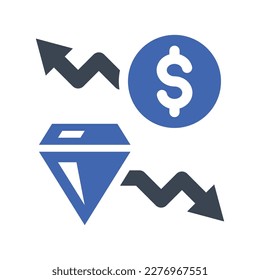 Rate up down icon, Vector Graphics