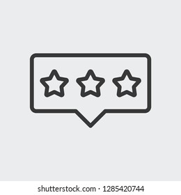 Rate icon isolated on background. Feedback symbol modern, simple, vector, icon for website design, mobile app, ui. Vector Illustration