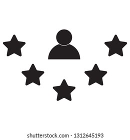 rate icon on white background. flat style. rate icon for your web site design, logo, app, UI. customer super symbol. customer sign. 