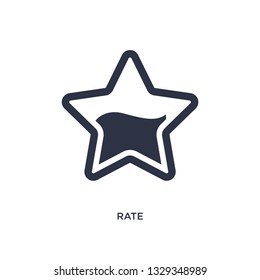 rate icon. Simple element illustration from customer service concept. rate editable symbol design on white background. Can be use for web and mobile.