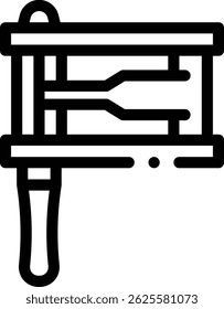 ícone de taxa. Design De Estilo Linear Fino Isolado Em Plano De Fundo Branco