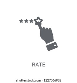Rate icon. Trendy Rate logo concept on white background from Startup Strategy and Success collection. Suitable for use on web apps, mobile apps and print media.