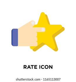 Rate icon vector isolated on white background, Rate transparent sign , question symbols