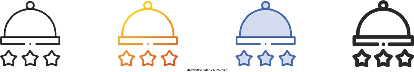 rate icon.Thin Linear, Gradient, Blue Stroke and bold Style Design Isolated On White Background