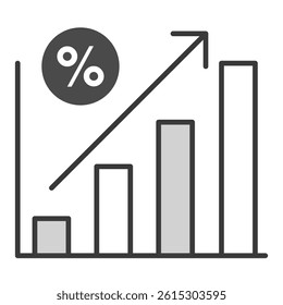 Rate Information Icon. Visual representation of rate information for financial and service UI use