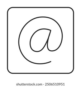En El Icono De Línea De Tarifa. Icono de contacto Ilustración vectorial de trazo editable