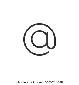 At the rate  - Line Vector Icon