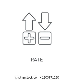 Rate linear icon. Rate concept stroke symbol design. Thin graphic elements vector illustration, outline pattern on a white background, eps 10.