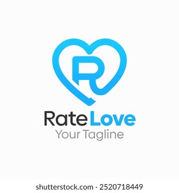 Rate Love Logo Design Template. Good for Business, Agency, Community and Organization