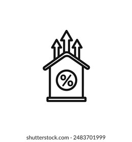 Rate for mortgage icon vector set collection for web