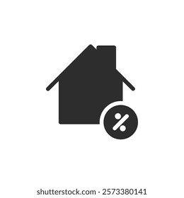 Rate for mortgage icon web design in vector